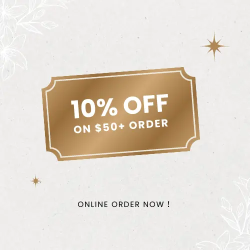 10% OFF on $50+ order